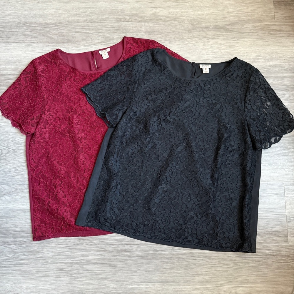 J. Crew Lace Short Sleeve Top Bundle